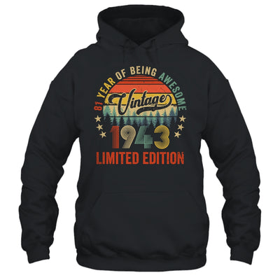 Vintage 1943 Limited Edition 81 Year Old 81st Birthday Shirt & Hoodie | siriusteestore