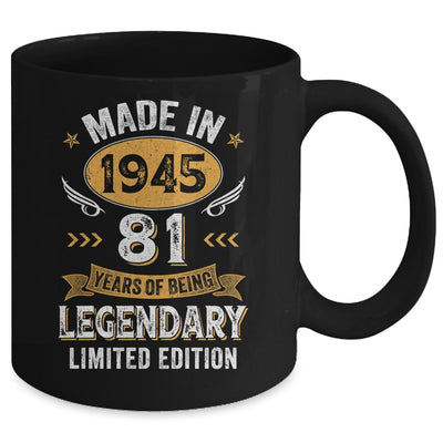 Vintage 1945 81 Years Old Birthday 81st Birthday Men Women Mug | siriusteestore