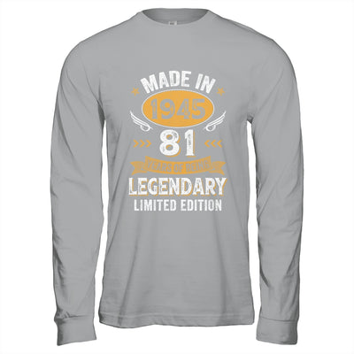 Vintage 1945 81 Years Old Birthday 81st Birthday Men Women Shirt & Hoodie | siriusteestore