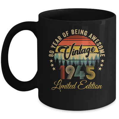 Vintage 1945 Limited Edition 80 Year Old 80th Birthday Mug | siriusteestore