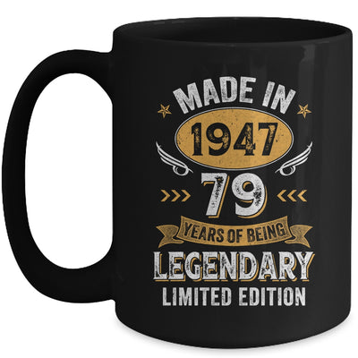 Vintage 1947 79 Years Old Birthday 79th Birthday Men Women Mug | siriusteestore