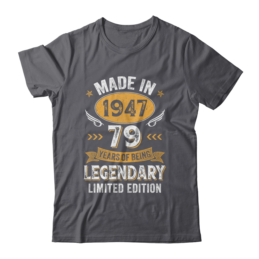 Vintage 1947 79 Years Old Birthday 79th Birthday Men Women Shirt & Hoodie | siriusteestore