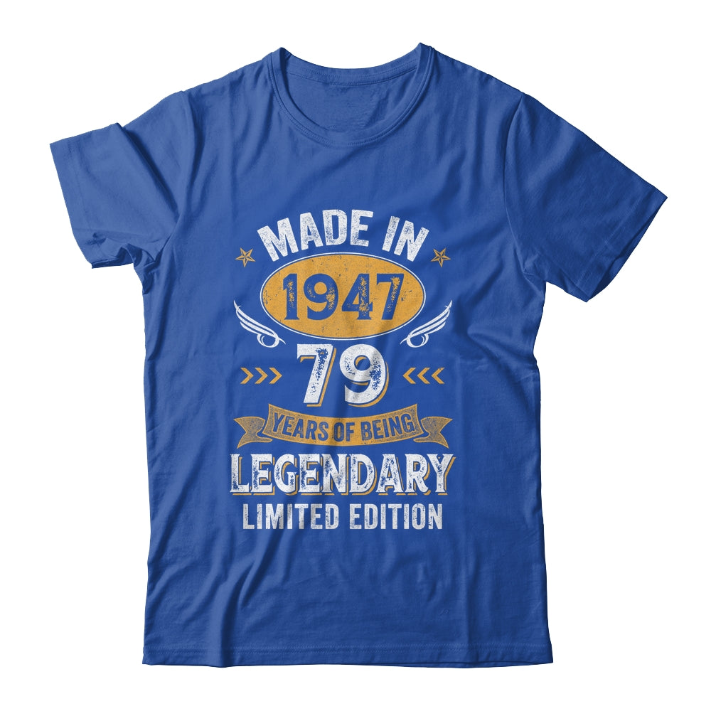 Vintage 1947 79 Years Old Birthday 79th Birthday Men Women Shirt & Hoodie | siriusteestore