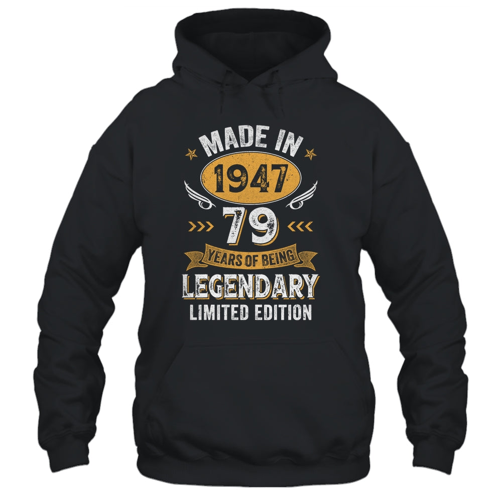 Vintage 1947 79 Years Old Birthday 79th Birthday Men Women Shirt & Hoodie | siriusteestore
