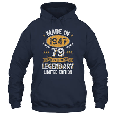 Vintage 1947 79 Years Old Birthday 79th Birthday Men Women Shirt & Hoodie | siriusteestore