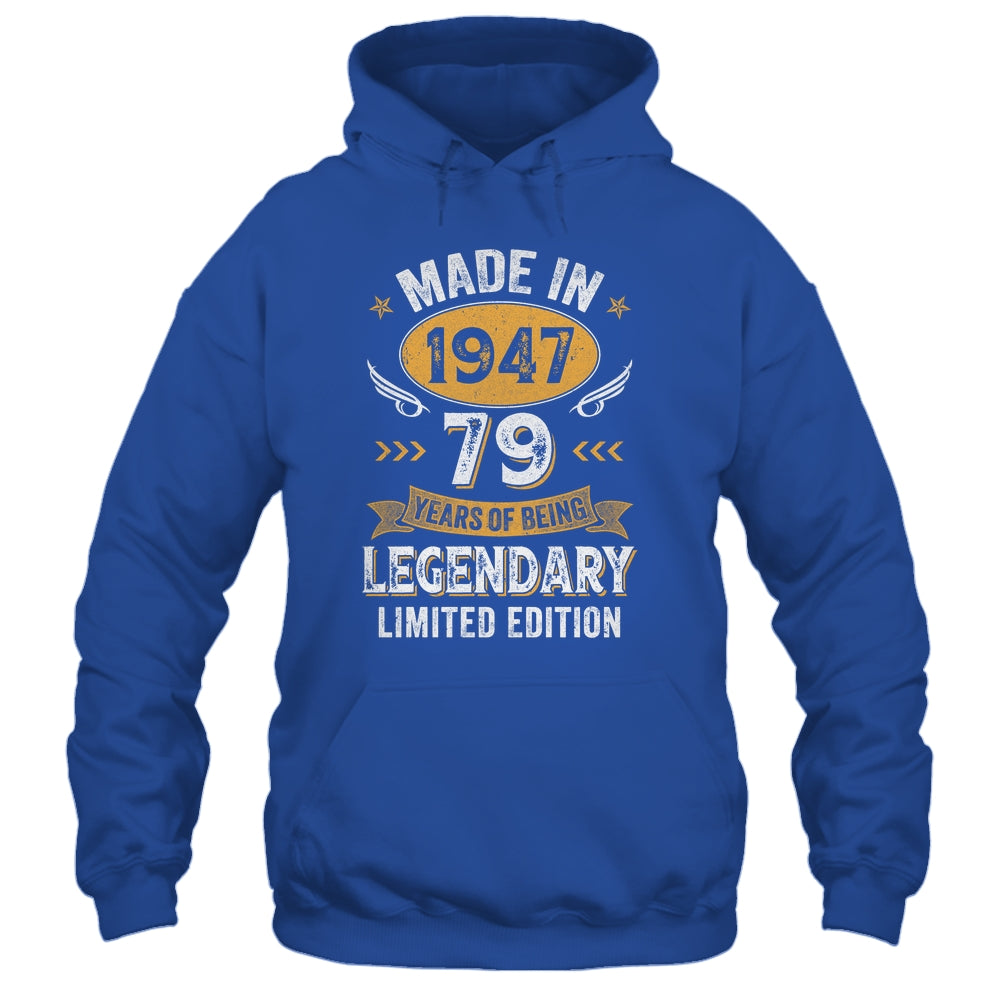 Vintage 1947 79 Years Old Birthday 79th Birthday Men Women Shirt & Hoodie | siriusteestore