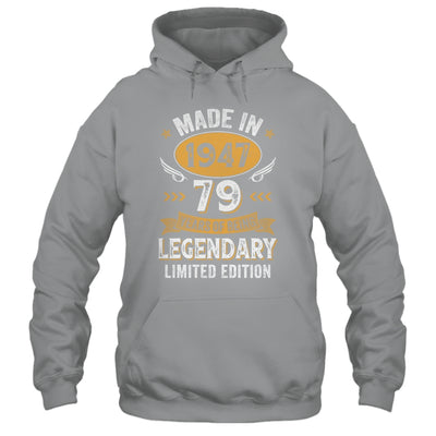 Vintage 1947 79 Years Old Birthday 79th Birthday Men Women Shirt & Hoodie | siriusteestore