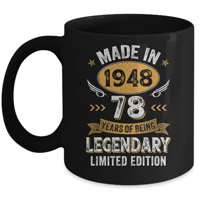 Vintage 1948 78 Years Old Birthday 78th Birthday Men Women Mug | siriusteestore
