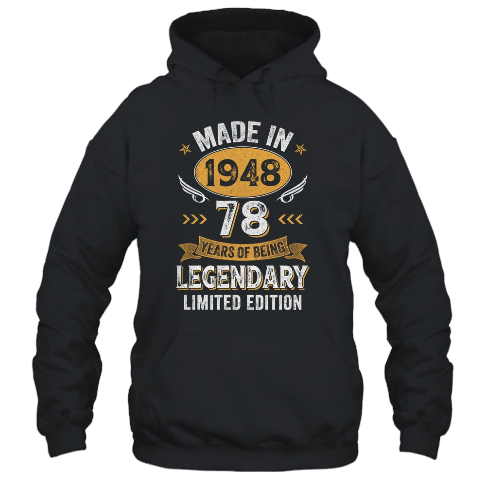 Vintage 1948 78 Years Old Birthday 78th Birthday Men Women Shirt & Hoodie | siriusteestore