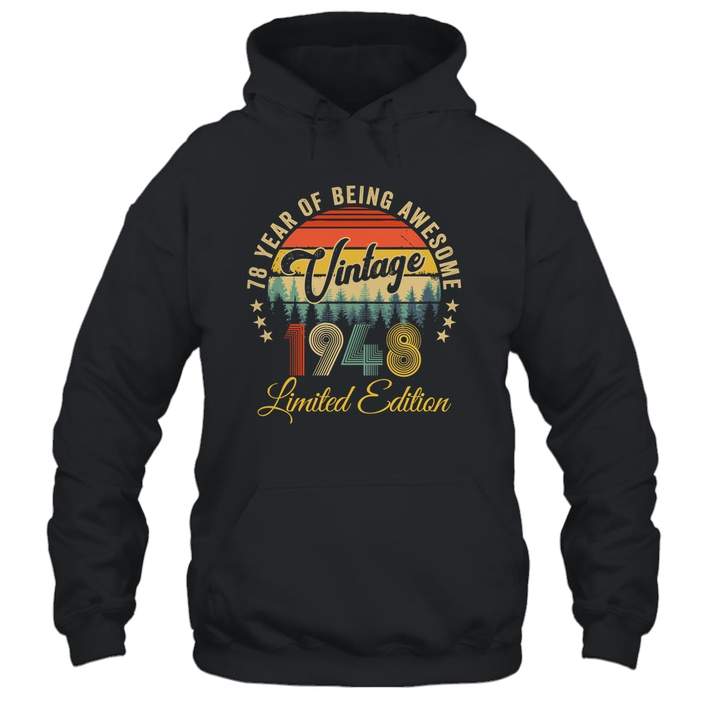 Vintage 1948 Limited Edition 78 Years Old 78th Birthday Shirt & Hoodie | siriusteestore