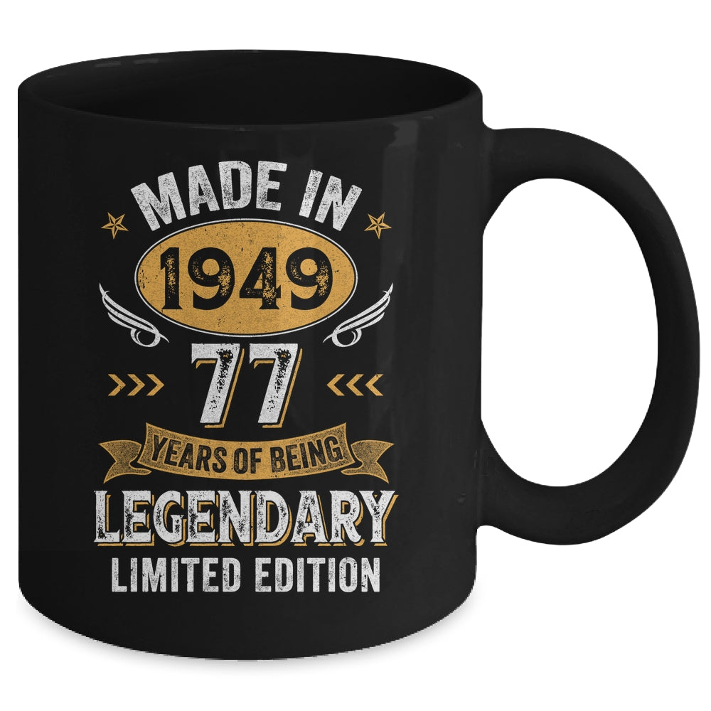 Vintage 1949 77 Years Old Birthday 77th Birthday Men Women Mug | siriusteestore