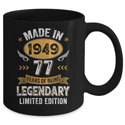Vintage 1949 77 Years Old Birthday 77th Birthday Men Women Mug | siriusteestore