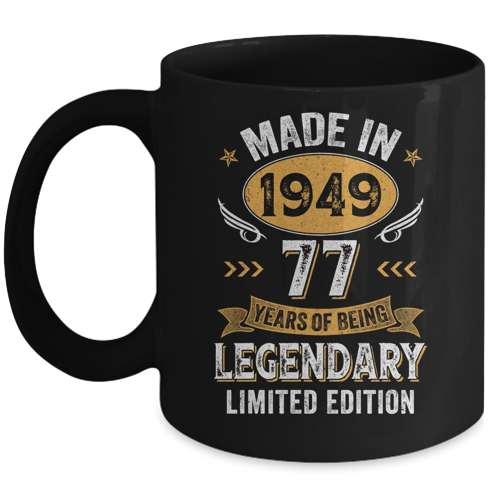 Vintage 1949 77 Years Old Birthday 77th Birthday Men Women Mug | siriusteestore