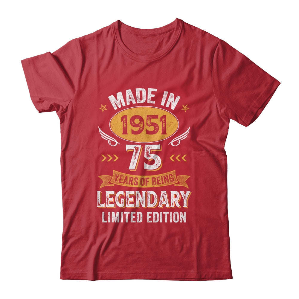 Vintage 1951 75 Years Old Birthday 75th Birthday Men Women Shirt & Hoodie | siriusteestore