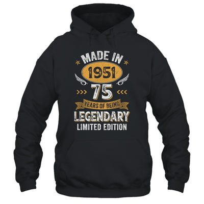 Vintage 1951 75 Years Old Birthday 75th Birthday Men Women Shirt & Hoodie | siriusteestore