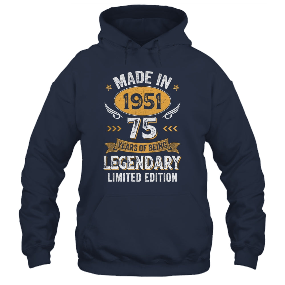Vintage 1951 75 Years Old Birthday 75th Birthday Men Women Shirt & Hoodie | siriusteestore