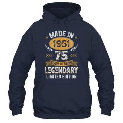 Vintage 1951 75 Years Old Birthday 75th Birthday Men Women Shirt & Hoodie | siriusteestore