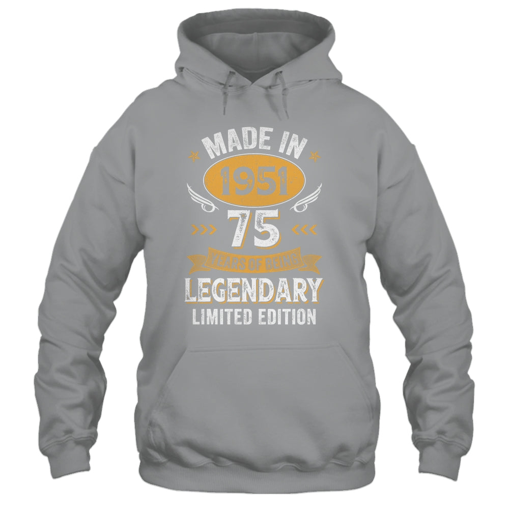 Vintage 1951 75 Years Old Birthday 75th Birthday Men Women Shirt & Hoodie | siriusteestore
