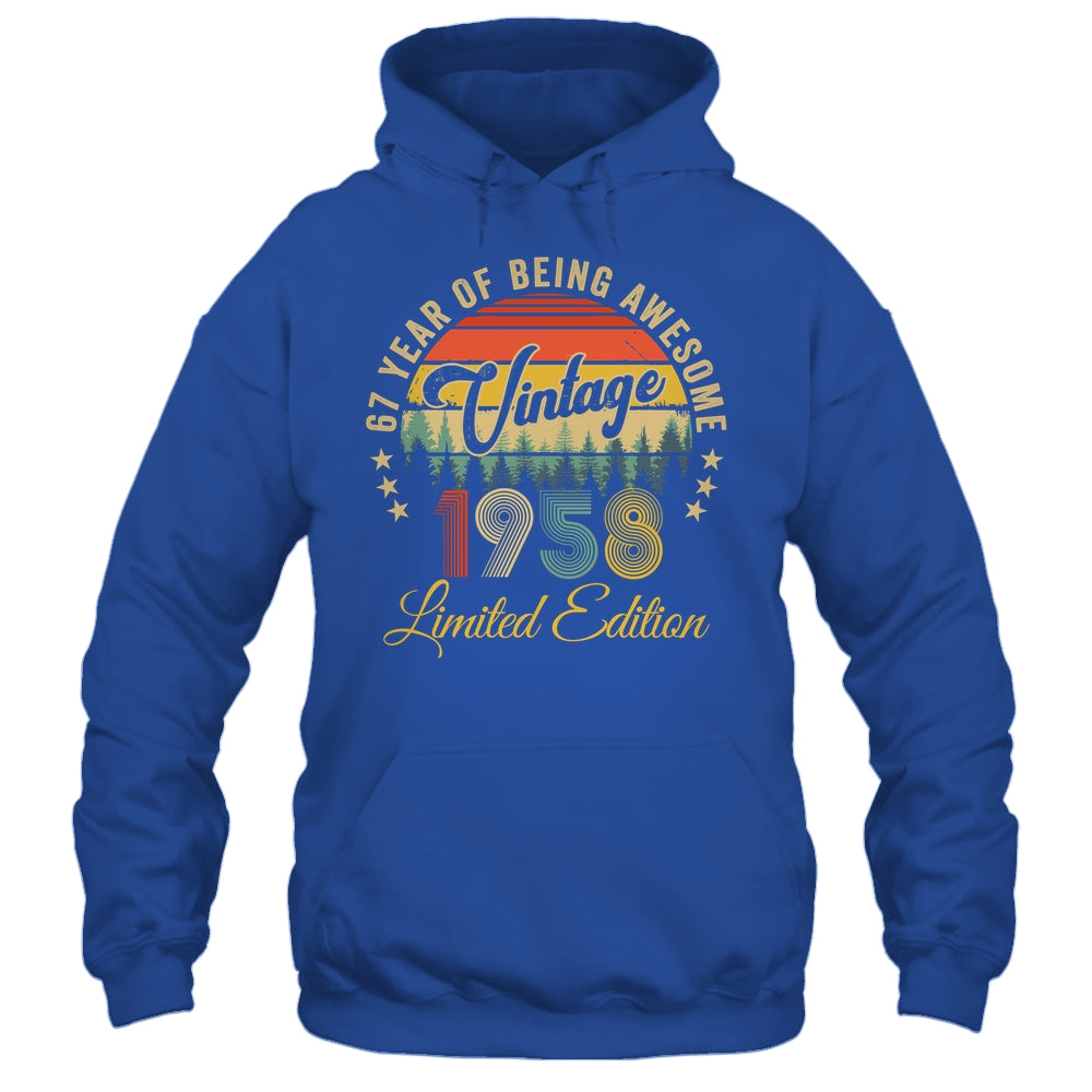 Vintage 1958 Limited Edition 67 Year Old 67th Birthday Shirt & Hoodie | siriusteestore