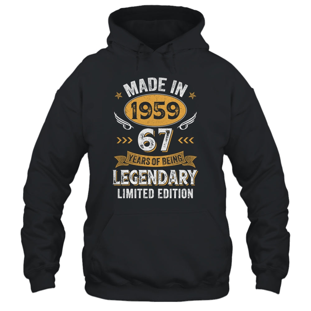 Vintage 1959 67 Years Old Birthday 67th Birthday Men Women Shirt & Hoodie | siriusteestore
