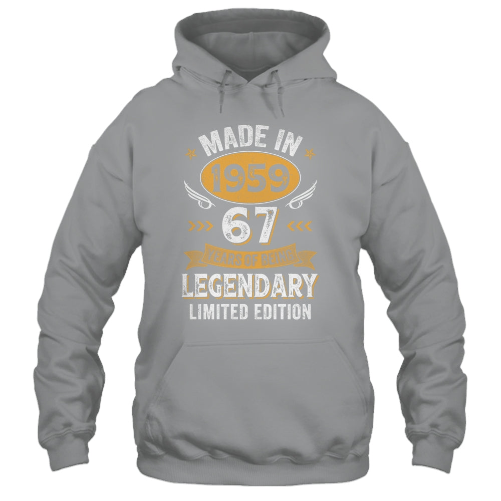 Vintage 1959 67 Years Old Birthday 67th Birthday Men Women Shirt & Hoodie | siriusteestore