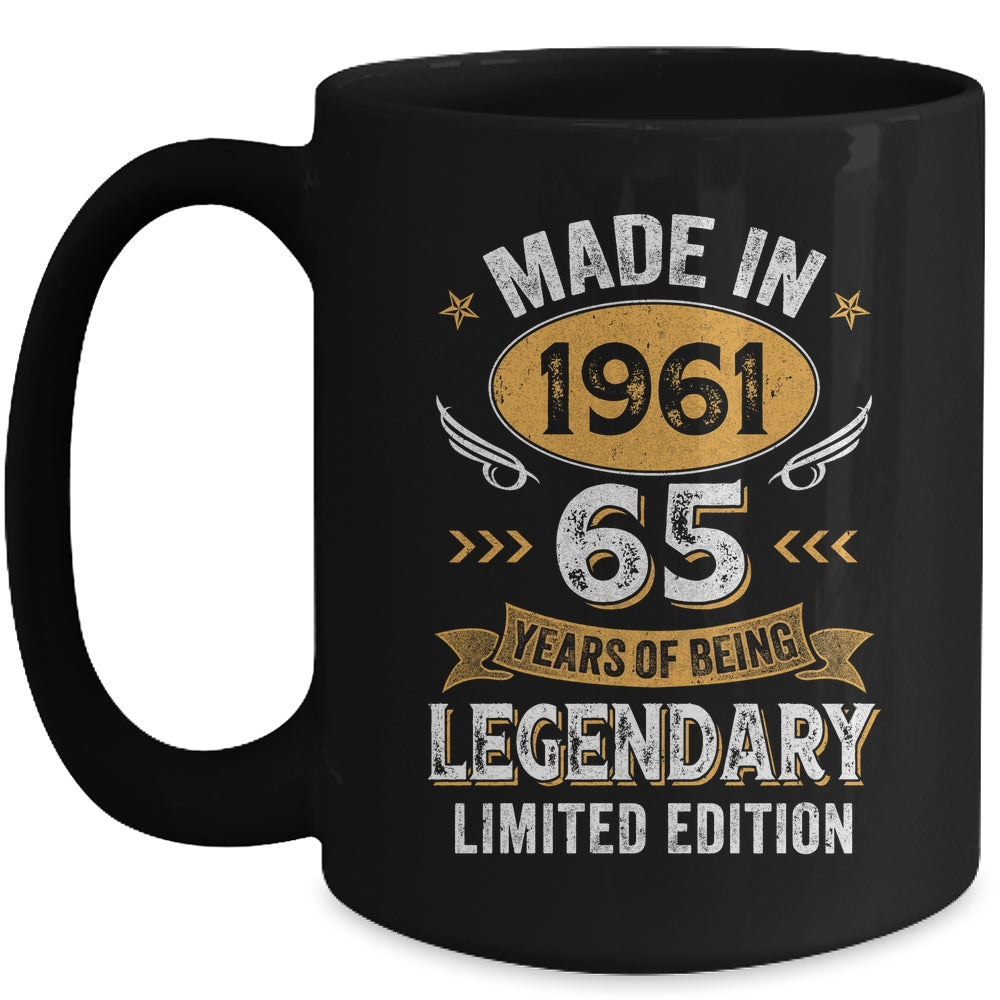 Vintage 1961 65 Years Old Birthday 65th Birthday Men Women Mug | siriusteestore
