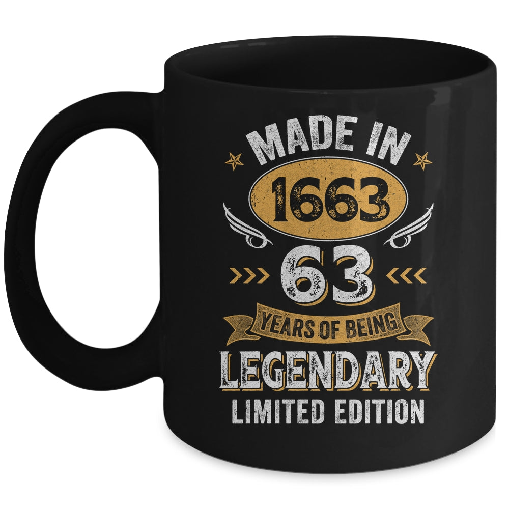Vintage 1963 63 Years Old Birthday 63rd Birthday Men Women Mug | siriusteestore