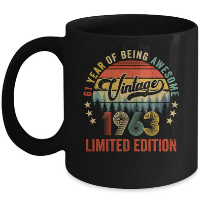 Vintage 1963 Limited Edition 61 Year Old 61st Birthday Mug | siriusteestore