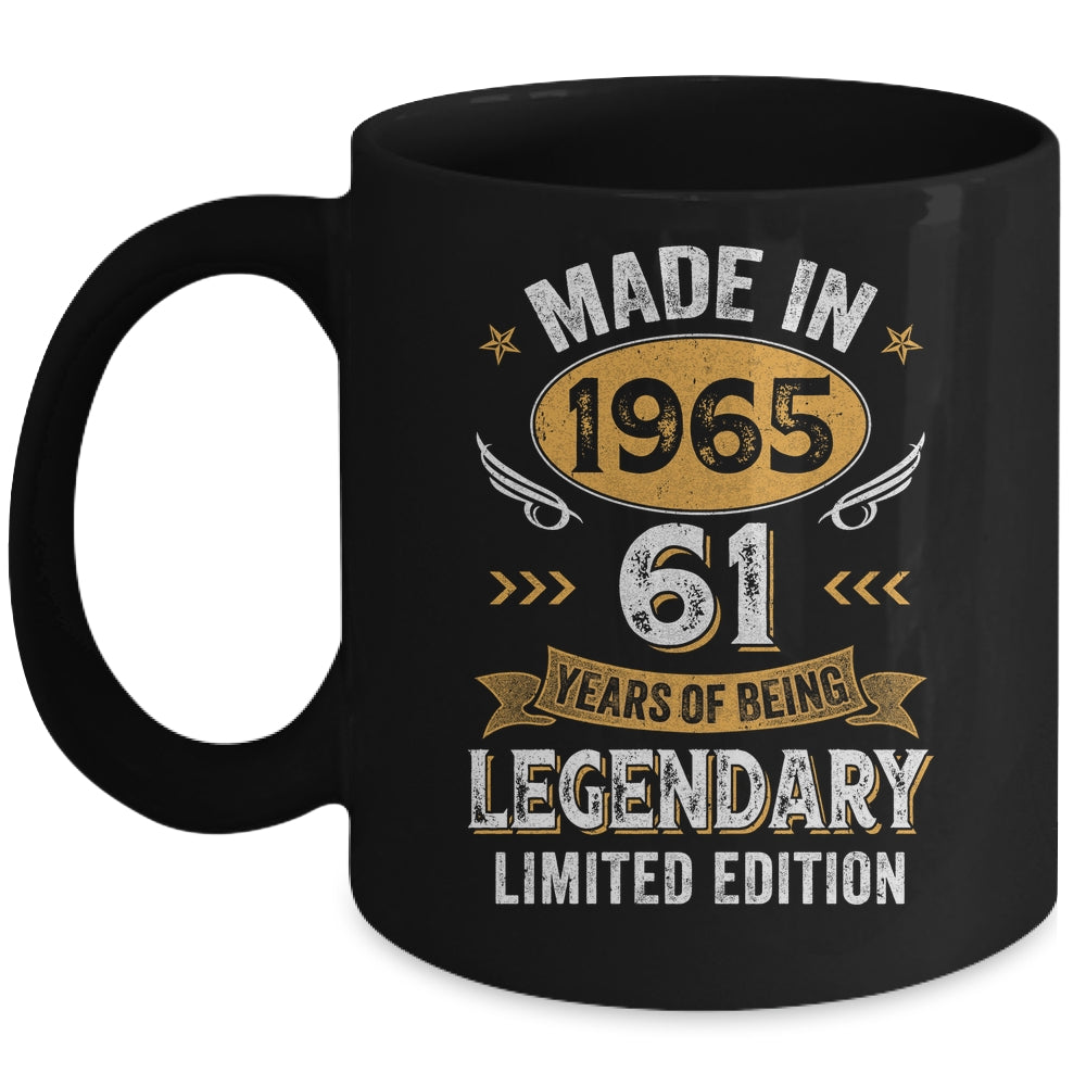 Vintage 1965 61 Years Old Birthday 61st Birthday Men Women Mug | siriusteestore