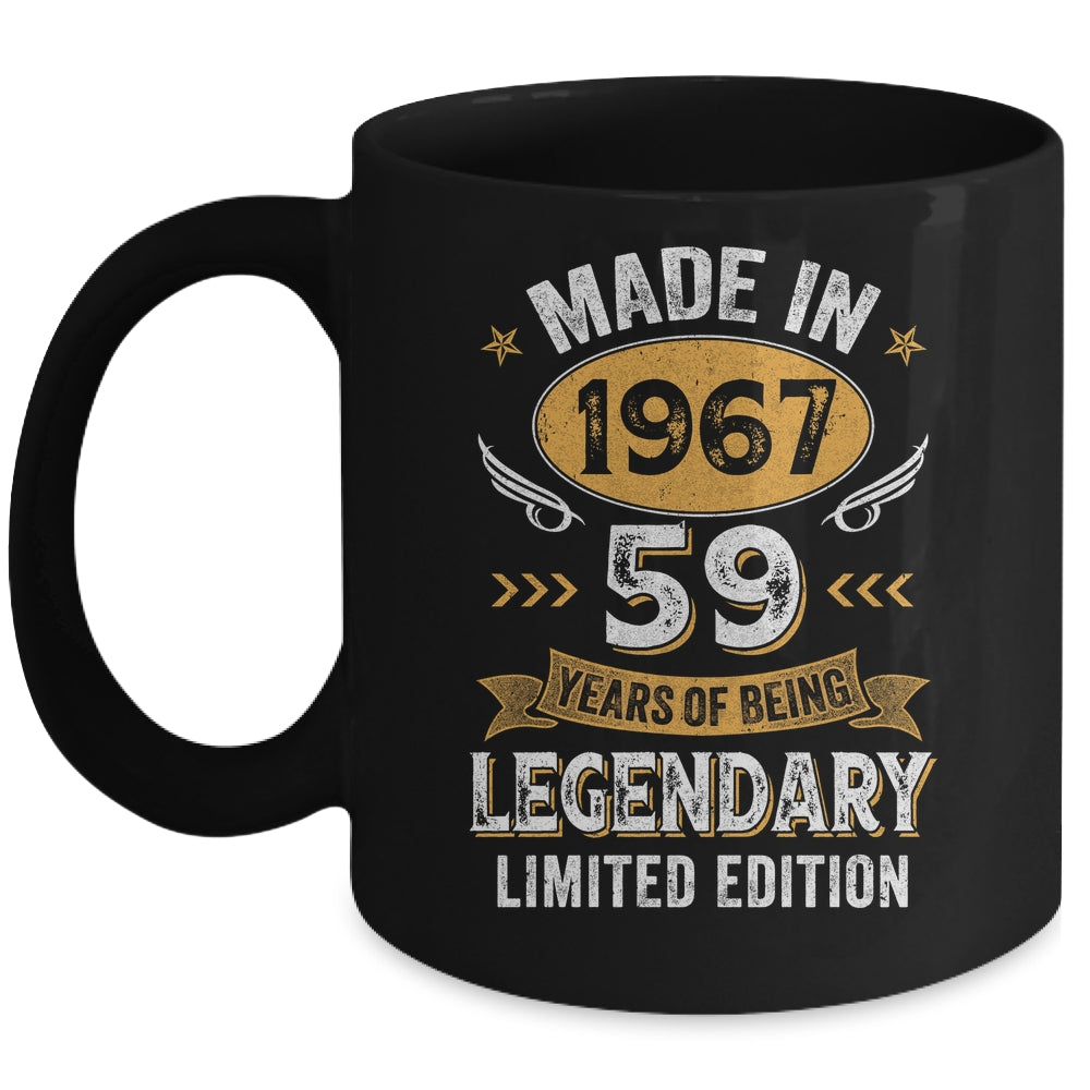 Vintage 1967 59 Years Old Birthday 59th Birthday Men Women Mug | siriusteestore