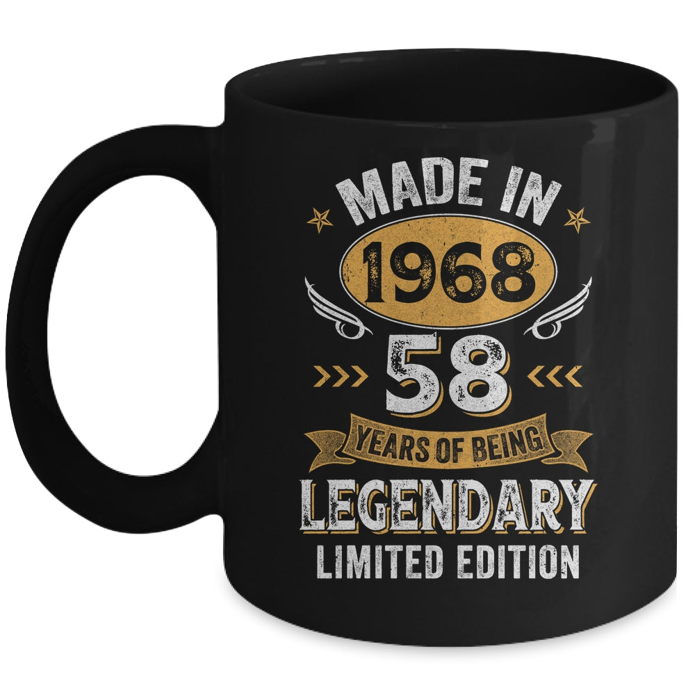 Vintage 1968 58 Years Old Birthday 58th Birthday Men Women Mug | siriusteestore