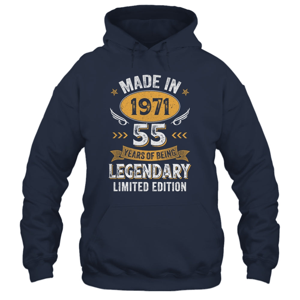 Vintage 1971 55 Years Old Birthday 55th Birthday Men Women Shirt & Hoodie | siriusteestore