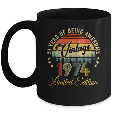 Vintage 1974 Limited Edition 51 Year Old 51st Birthday Mug | siriusteestore
