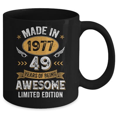 Vintage 1977 49 Years Old Birthday 49th Birthday Men Women Mug | siriusteestore