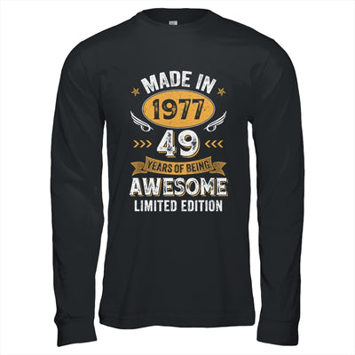 Vintage 1977 49 Years Old Birthday 49th Birthday Men Women Shirt & Hoodie | siriusteestore