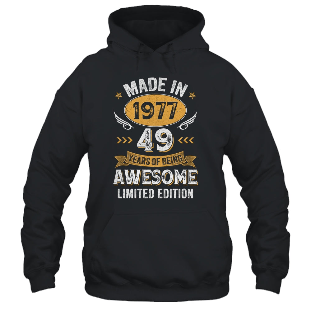 Vintage 1977 49 Years Old Birthday 49th Birthday Men Women Shirt & Hoodie | siriusteestore
