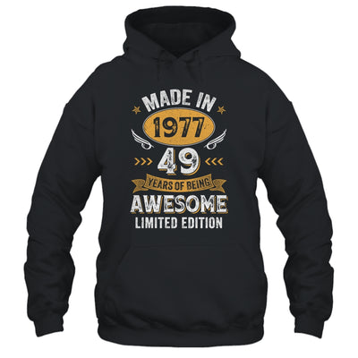 Vintage 1977 49 Years Old Birthday 49th Birthday Men Women Shirt & Hoodie | siriusteestore