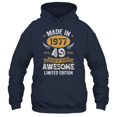 Vintage 1977 49 Years Old Birthday 49th Birthday Men Women Shirt & Hoodie | siriusteestore