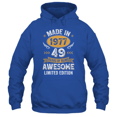 Vintage 1977 49 Years Old Birthday 49th Birthday Men Women Shirt & Hoodie | siriusteestore