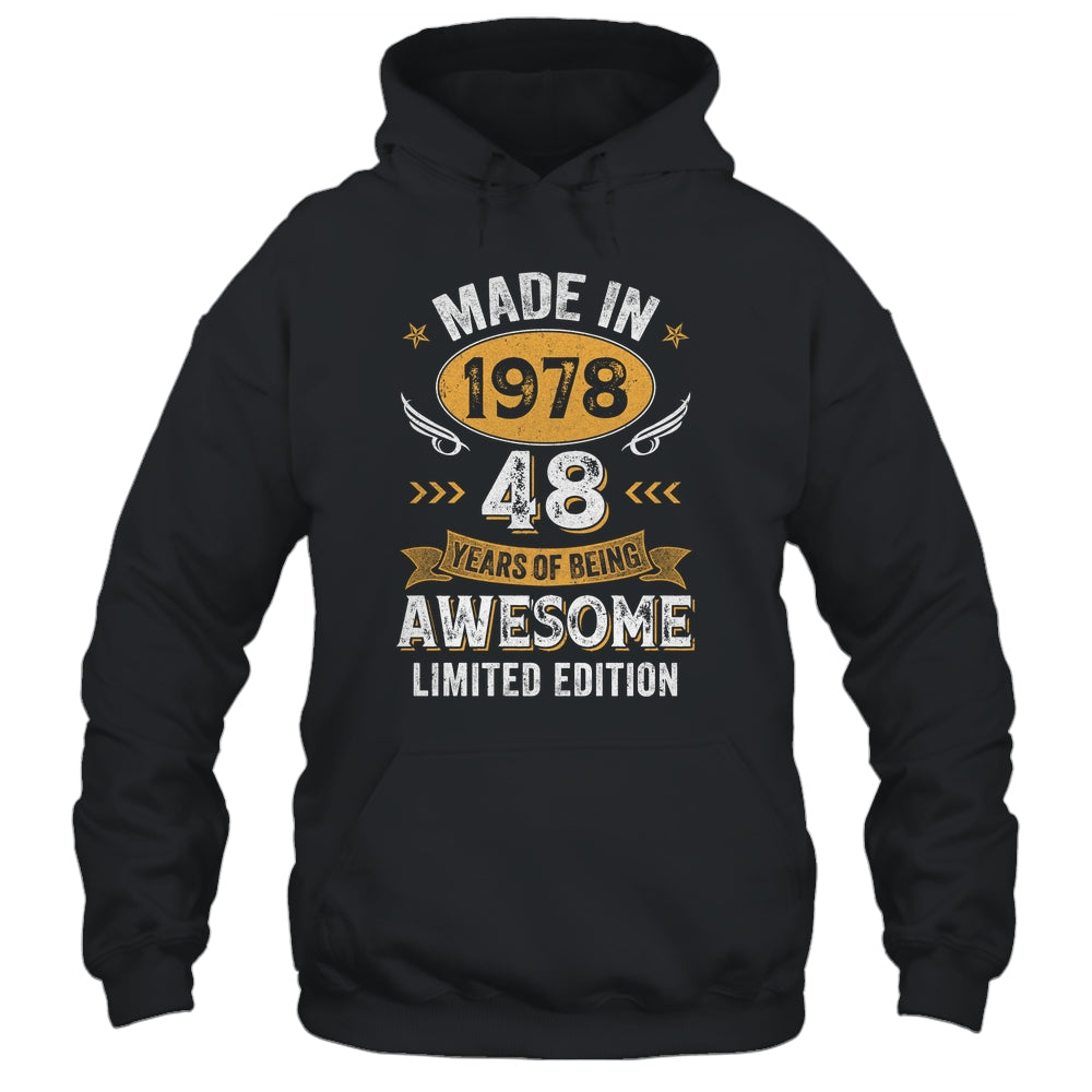 Vintage 1978 48 Years Old Birthday 48th Birthday Men Women Shirt & Hoodie | siriusteestore