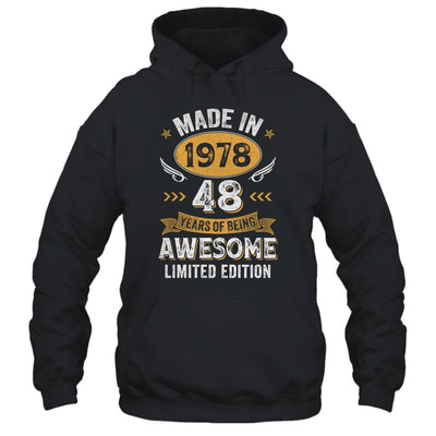 Vintage 1978 48 Years Old Birthday 48th Birthday Men Women Shirt & Hoodie | siriusteestore