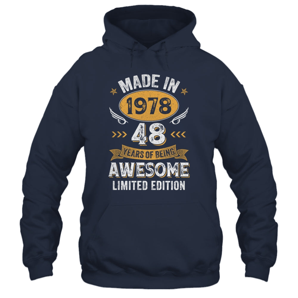 Vintage 1978 48 Years Old Birthday 48th Birthday Men Women Shirt & Hoodie | siriusteestore