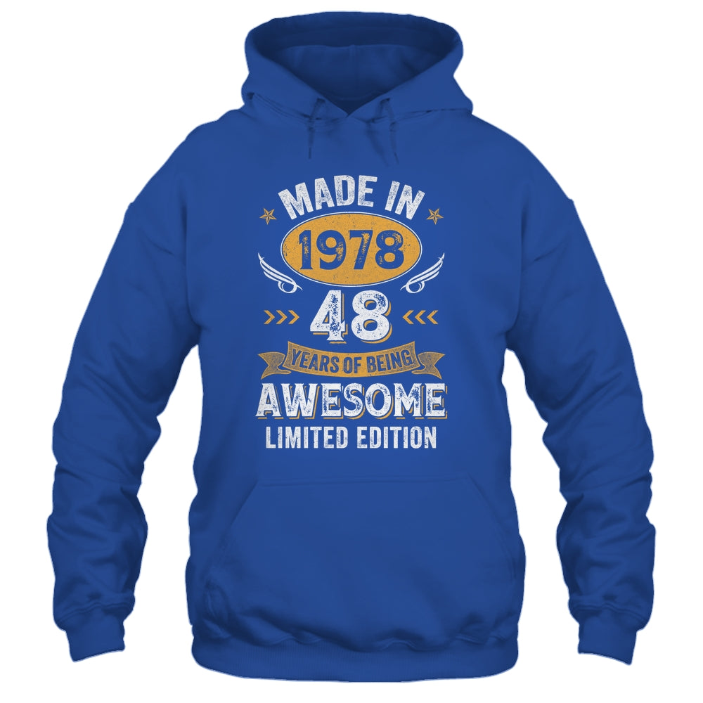 Vintage 1978 48 Years Old Birthday 48th Birthday Men Women Shirt & Hoodie | siriusteestore