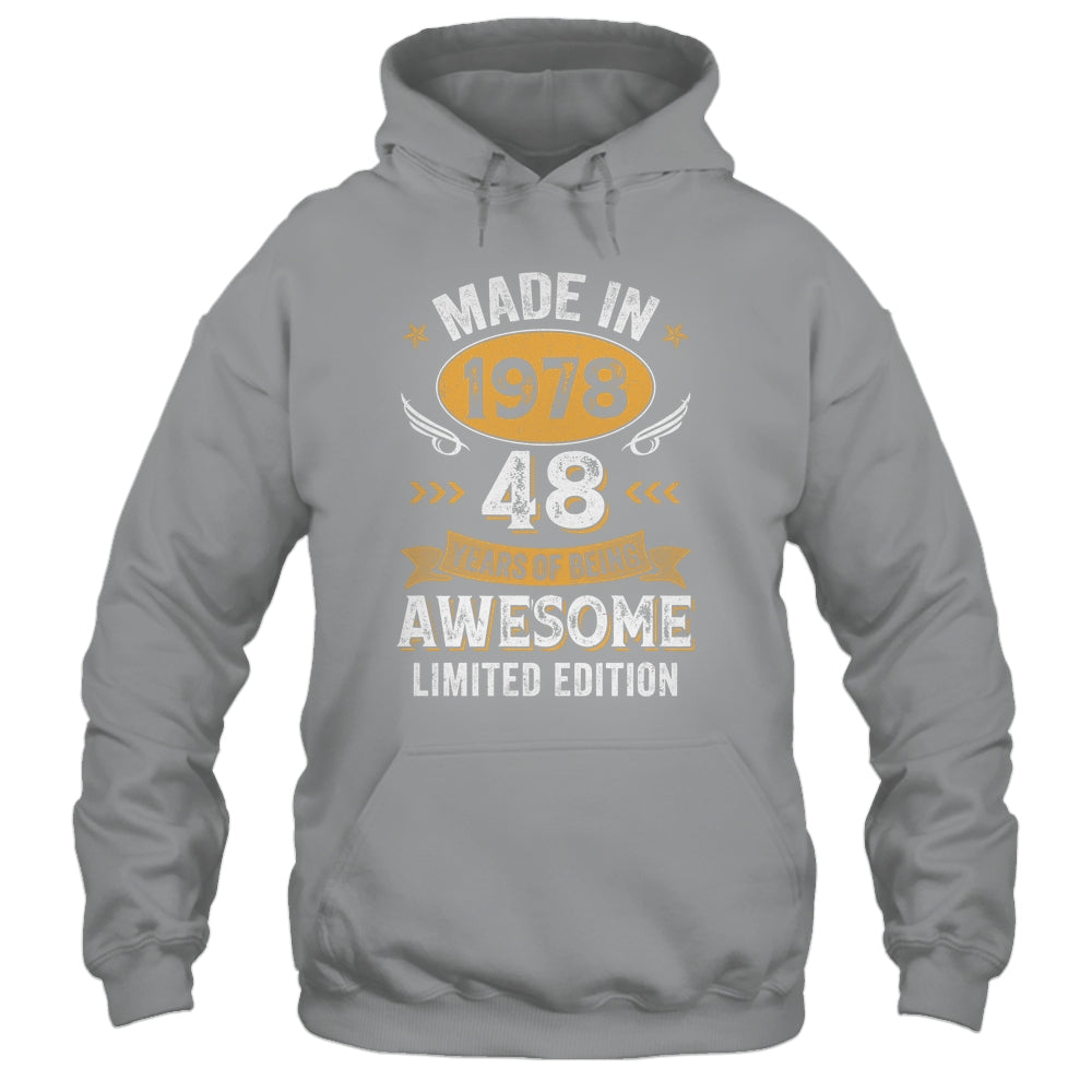 Vintage 1978 48 Years Old Birthday 48th Birthday Men Women Shirt & Hoodie | siriusteestore