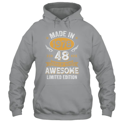 Vintage 1978 48 Years Old Birthday 48th Birthday Men Women Shirt & Hoodie | siriusteestore