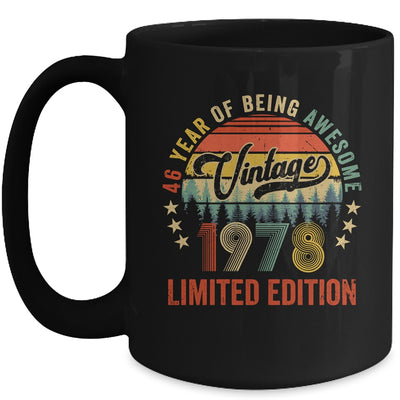 Vintage 1978 Limited Edition 46 Year Old 46th Birthday Mug | siriusteestore