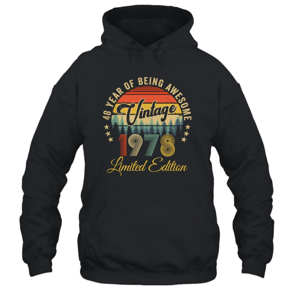 Vintage 1978 Limited Edition 48 Years Old 48th Birthday Shirt & Hoodie | siriusteestore