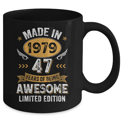 Vintage 1979 47 Years Old Birthday 47th Birthday Men Women Mug | siriusteestore