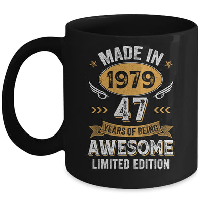 Vintage 1979 47 Years Old Birthday 47th Birthday Men Women Mug | siriusteestore
