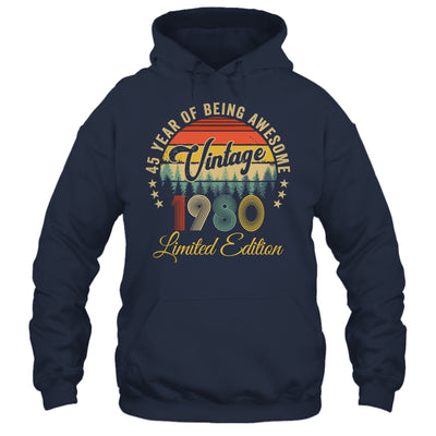 Vintage 1980 Limited Edition 45 Year Old 45th Birthday Shirt & Hoodie | siriusteestore
